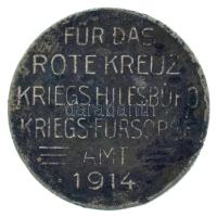 Osztrák-Magyar Monarchia 1914. "Vöröskereszt Háborús Segélyiroda 1914" fém emlékérem (23mm...