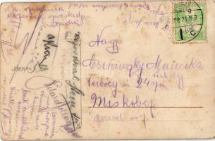 1916 Hölgy mandolinnal / lady with mandolin. photo (kopott sarkak / worn corners)