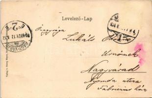 1904 Nagyszeben, Hermannstadt, Sibiu; Seilergasse / Seiler utca, villa. Georg Meyer kiadása / street...