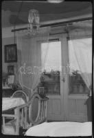 Régi lakásbelsők, bútorok, 16 kocka, klf fotónegatív