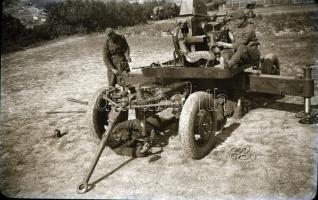 M. kir. katonai negatívok: ágyú, stb, 9 db 6x9 cm-es