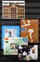 Modern magyar vonalkódos tízes tömbök, közte a visszavont Soó Rezső bélyeg, emlékívek, bélyegnapi ív...