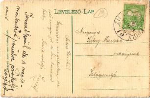 1915 Zilah, Zalau; Wesselényi Miklós szobor. Seres Samu kiadása / statue + "ZILAH - NAGYKÁROLY ...