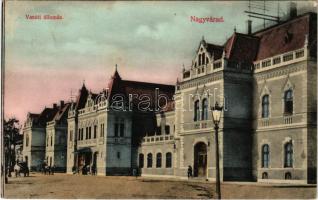 1908 Nagyvárad, Oradea; vasútállomás / railway station (EK)