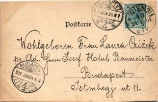 1901 Wien, Vienna, Bécs; Gruss aus dem IIIter Kaffeehaus im k. k. Prater / café, guests and waiters,...