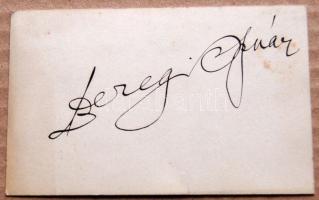 Beregi Oszkár színész aláírása egy papíron
