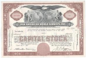 Amerikai Egyesült Államok 1978. "Pan American World Airways Inc." 20db részvénye egyben, bélyegzéssel, lyukasztásos érvénytelenítés T:F USA 1978. "Pan American World Airways Inc." 20pcs of shares, with revenue stamps, invalidated by punching T:F