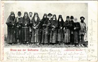 1898 (Vorläufer) Chernivtsi, Czernowitz, Cernauti, Csernyivci (Bukovina, Bucovina, Bukowina); Gruss aus der Bukowina. Lippowaner Mönche. Verlag v. Leon König / Lipoveni / Lipovan monks (EK)