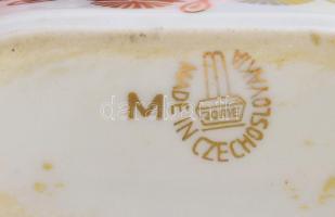 Csehszlovák fürdőpohár, Slavoj Karlovy Vary címerrel, jelzett, m: 9,5 cm