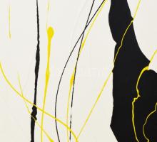 Ocztos István (1962-2023): Lv9. Tikkurila, vászon, jelzett a hátoldalán. 140x63 cm KIZÁRÓLAG SZEMÉLY...