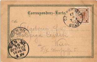 1898 (Vorläufer) Chernivtsi, Czernowitz, Cernauti, Csernyivci (Bukovina, Bucovina, Bukowina); Erzbis...