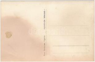 Lippa, Lipova; Francisc. Balázs üzlete, teherautó, helyi lakosok népviseletben. Foto Steinitzer / st...