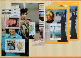 Szép motívum gyűjtemény másodpéldányokkal, főleg Karibi országok vonat, autó, madár, sport, labdarúg...