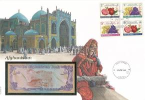 Afganisztán 1979. 20A felbélyegzett borítékban, bélyegzéssel T:UNC Afghanistan 1979. 20 Afghanis in envelope with stamp and cancellation C:UNC