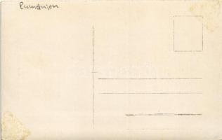 Rumanische Viehherde / livestock in winter. photo (glue mark)