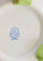 Herendi Viktória mintás háromlábas bonbonier alj, jelzett, hibátlan, d: 11,5 cm