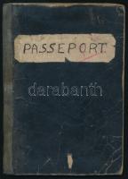 1928 útlevél viseltes állapotban, sok pecséttel