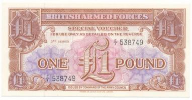 Nagy-Britannia / Katonai kiadás 1956. 1P "3. sorozat", "E/I 538749" T:UNC,AU United Kingdom / British Armed Forces 1956. 1 Pound "3rd series" "E/I 538749" C:UNC,AU Krause M29