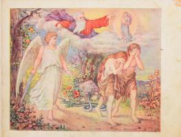 3 darab vallásos témájú könyv. Hock János: Képes Biblia. Az ó- és újszövetség történelme. 50 színes ...