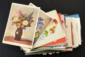 Kb. 150 db MODERN motívum képeslap: üdvözlőlapok, vallás, művészet / Cca. 150 MODERN motive postcards: greeting cards, religion, art