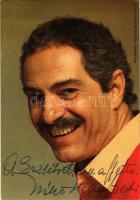 Nino Manfredi (1921-2004) olasz színész autogram kártyája, saját kezű autográf aláírásával / Nino Manfredi Italian actor, with his signature (non PC) (EK)