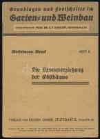 Winkelmann, Hugo - Wenck, Friedrich: Die Kronenerziehung der Obstbäume. Grundlagen und Fortschritte im Garten- und Weinbau Heft 8. Stuttgart, 1935, Eugen Ulmer, 69+(3) p.+ 7+(1) p. Fekete-fehér képekkel illusztrálva. Német nyelven. Kiadói papírkötés.