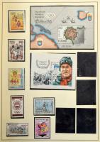 Kis olimpia gyűjtemény maradvány albumlapokon filázva, KABE rugós borítóban (Mi EUR ~300.-)