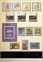 Kis olimpia gyűjtemény maradvány albumlapokon filázva, KABE rugós borítóban (Mi EUR ~300.-)