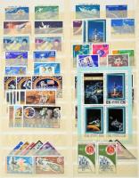 Tartalmas Űrkutatás motívum gyűjtemény a 80-as évek közepéig gyűjtve sok tengerentúlival, postatisztával, 20 lapos nagy Schaubek rugós berakóban