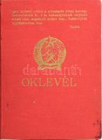 1953 Tatabánya, "Hunyadi János" Lövész Tiszti Továbbképző Iskola oklevele, Márton András (1924-2011) ezredes, 1956-os forradalom alatt a Zrínyi Miklós Katonai Akadémia vezetője, a rendszerváltás után altábornagy autográf aláírásával