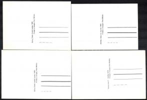 cca 1979-80 20 db Pesti Műhely képeslap ofszet reprodukciókkal, többek közt Fajó János: Két forma, K...