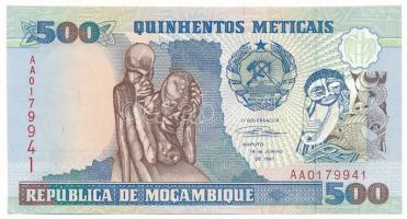 Mozambik 1991. 500M "AA0179941" T:AU, sarokhajlás, hullámos papír Mozambique 1991. 500 Meticais "AA0179941" C:AU, folded corner, wavy paper Krause P#134