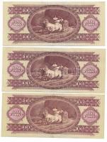 1984. 100Ft (3x) T:F, szép papírok, egyik sarkán enyhe nyomdai papírránc
Adamo F37