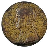 Zsákodi Csiszér János (1883-1953) 1920. "Horthy Miklós 1920" egyoldalas bronz fali plakett, hátlapon csavarmenet kialakítva a felfüggesztéshez (236mm) T:XF patina, festékfoltok Hungary 1920. "Horthy Miklós 1920" hangable bronze plaque, with screw thread on reverse. Sign.: János Zsákodi Csiszér (236mm) C:XF patina, paint spots