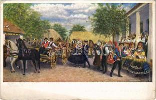 Slovenské kroje v král. SHS. Svadba v Petrovci / szlovákok népviseletben / Slovakian folklore (EK)