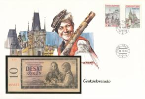 Csehszlovákia 1960. 10K felbélyegzett borítékban, bélyegzéssel T:UNC Czechoslovakia 1960. 10 Korun in envelope with stamp and cancellation C:UNC