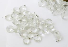 Kristály csillár 10 égővel d: 50 cm, néhány kristály lejött