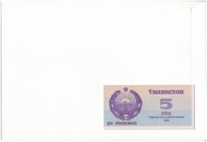 Üzbegisztán 1992. 5S felbélyegzett borítékban, bélyegzéssel T:UNC
Uzbekistan 1992. 5 So'm in e...