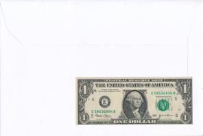 Mikronézia felbélyegzett boríték, bélyegzéssel, benne Amerikai Egyesült Államok 2003. 1$ T:UNC
Micr...