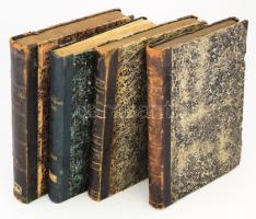 Reichs-Gesetz-Blatt für das Kaiserthum Oesterreich. Jahrgang 1860., 1866., 1867., 1868. [4 kötet]. Wien, 1860-1868, K. k. Hof- und Staatsdruckerei. Német nyelven. Korabeli félbőr- / félvászon-kötésben, viseltes állapotban, intézményi bélyegzőkkel.