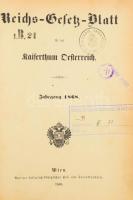 Reichs-Gesetz-Blatt für das Kaiserthum Oesterreich. Jahrgang 1860., 1866., 1867., 1868. [4 kötet]. W...