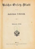 Reichs-Gesetz-Blatt für das Kaiserthum Oesterreich. Jahrgang 1853., 1854. [2 kötet]. Wien, 1853-1854...