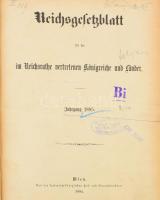Reichsgesetzblatt für die im Reichsrathe vertretenen Königreiche und Länder. Jahrgang 1872., 1885. [...