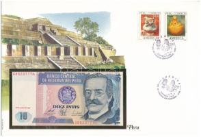 Peru 1987. 10I felbélyegzett borítékban, bélyegzéssel T:UNC Peru 1987. 10 Intis in envelope with stamp and cancellation C:UNC