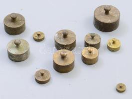 Réz mérleg súlyok