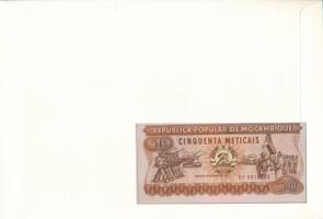 Mozambik 1983. 50M felbélyegzett borítékban, bélyegzéssel T:UNC Mozambique 1983. 50 Meticais in enve...