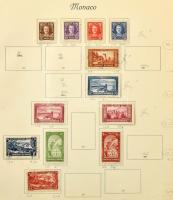 Monaco, Hollandia, Norvégia, Lengyelország, Csehszlovákia régi gyűjtemény maradványok albumban