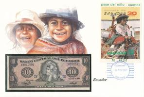 Ecuador 1985. 1S felbélyegzett borítékban, bélyegzéssel T:UNC Ecuador 1985. 1 Sucre in envelope with stamp and cancellation C:UNC