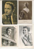 4 db RÉGI és MODERN képeslap: Spencer Tracy, Henny Porten, Mel Ferrer, Kim Novak / 4 pre-1945 and modern actor postcards