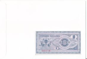 Macedónia 1992. 10D felbélyegzett borítékban, bélyegzéssel T:UNC
Macedonia 1992. 10 Dinara in envel...
